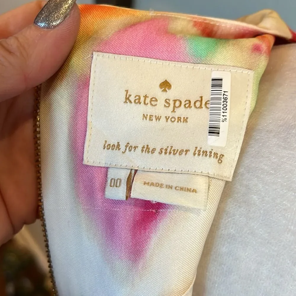 Kate Spade Sleeveless Springtime Watercolor Dress, 00!